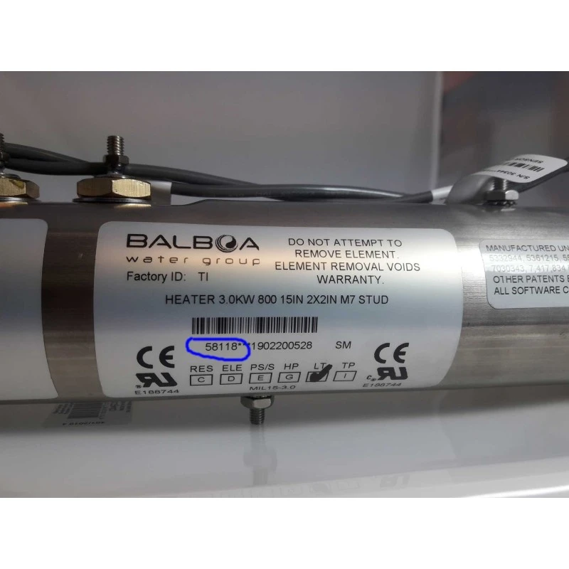 Balboa 3.0kW Heater M7 With Studs (GS-GL) 4 Balboa 3.0kW Heater M7 With Studs (GS-GL) - Afbeelding 2