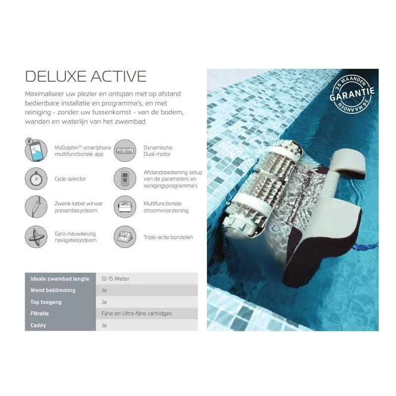 Dolphin Active Deluxe Automatische Bodemzuiger 4 Dolphin Active Deluxe Automatische Bodemzuiger - Afbeelding 2