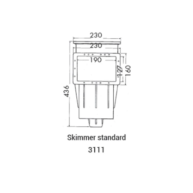 Hayward Skimmer Small Voor Folie/liner (Lichtgrijs) 4 Hayward Skimmer Small Voor Folie/liner (Lichtgrijs) - Afbeelding 2