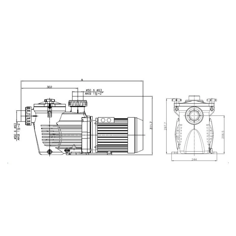 Kripsol EVO KS75 Zwembadpomp 13,5 M3 5 Kripsol EVO KS75 Zwembadpomp 13,5 M3 - Afbeelding 3