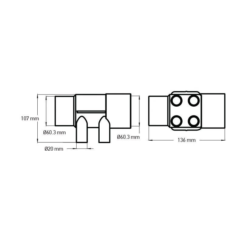 Manifold 2" S X 2" Sp X (4) ¾" Ports 4 Manifold 2" S X 2" Sp X (4) ¾" Ports - Afbeelding 2