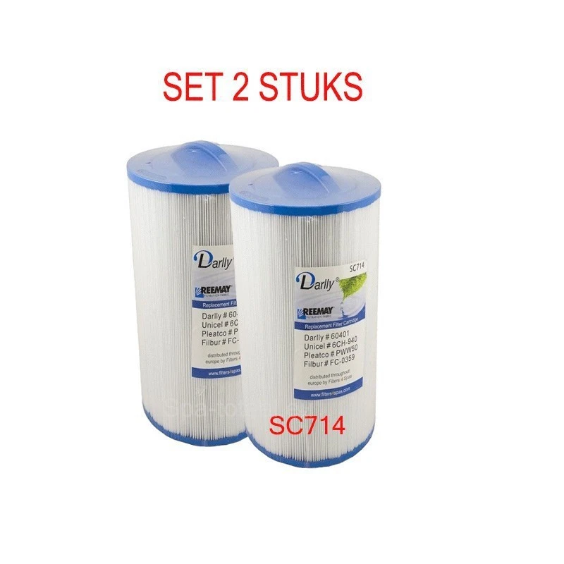 SET 2 STUKS SPA FILTER DARLLY SC714 (PWW50) 3 SET 2 STUKS SPA FILTER DARLLY SC714 (PWW50)