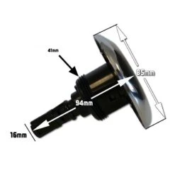 Spa Jet Rising Dragon 3 Alpha Directional - Stainless Steel -Topzwembad spa jet rising dragon 3 alpha directional stainless steel 2