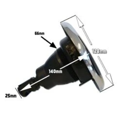 Spa Jet Rising Dragon 5 Alpha Directional - Stainless Steel -Topzwembad spa jet rising dragon 5 alpha directional stainless steel 1