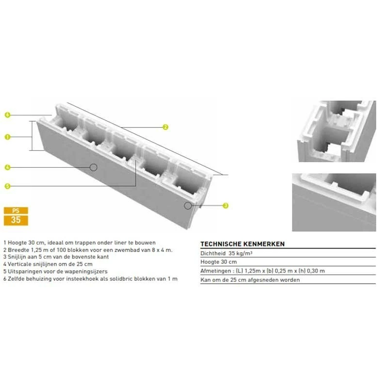 Zwembad Bouwblok Solidbric 40 Stuks 4 Zwembad Bouwblok Solidbric 40 Stuks - Afbeelding 2
